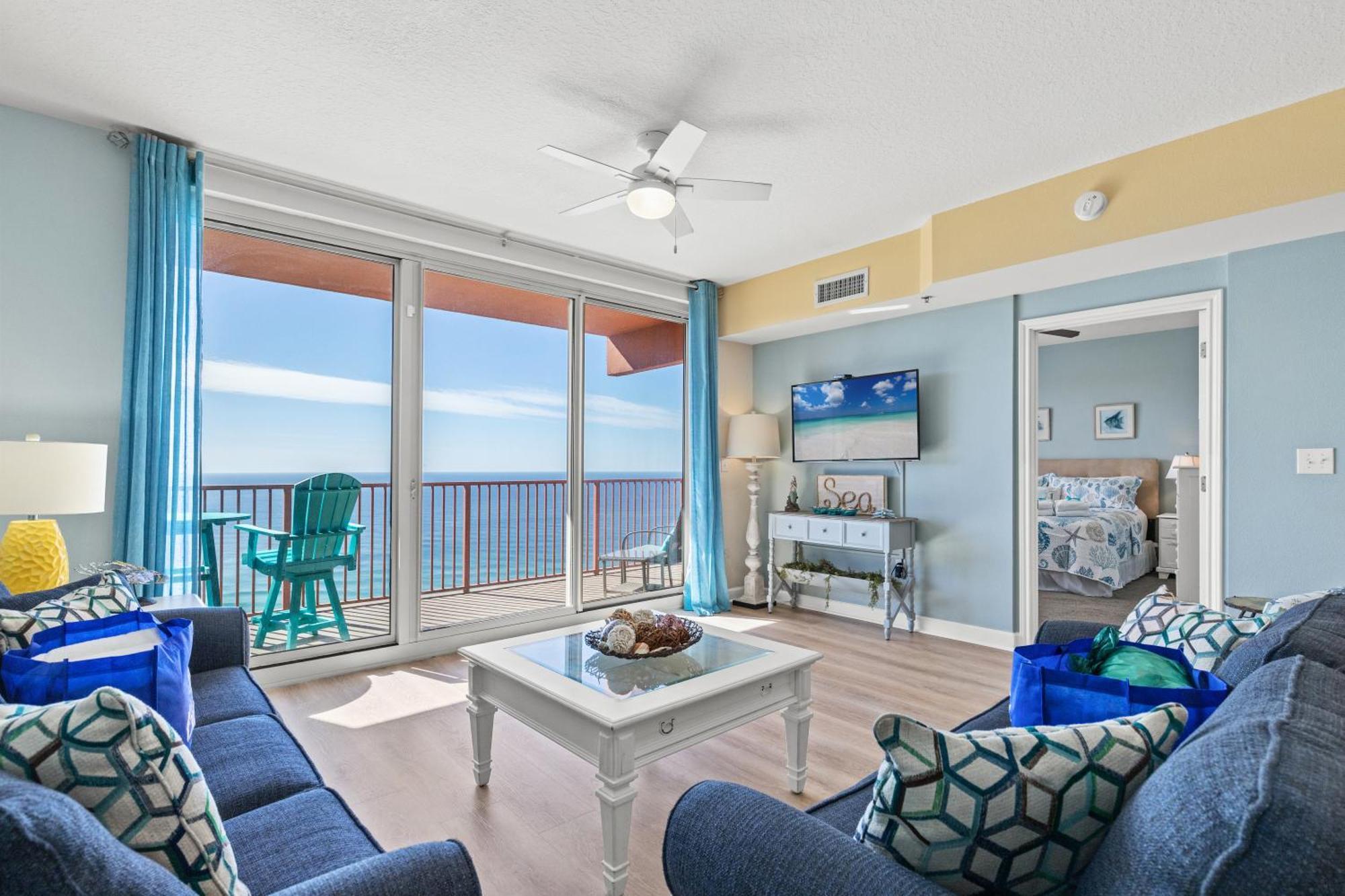 Penthouse With Beautiful Beach Views! 1 Bedroom, 2 Bathroom Penthouse! Panama City Beach Bagian luar foto